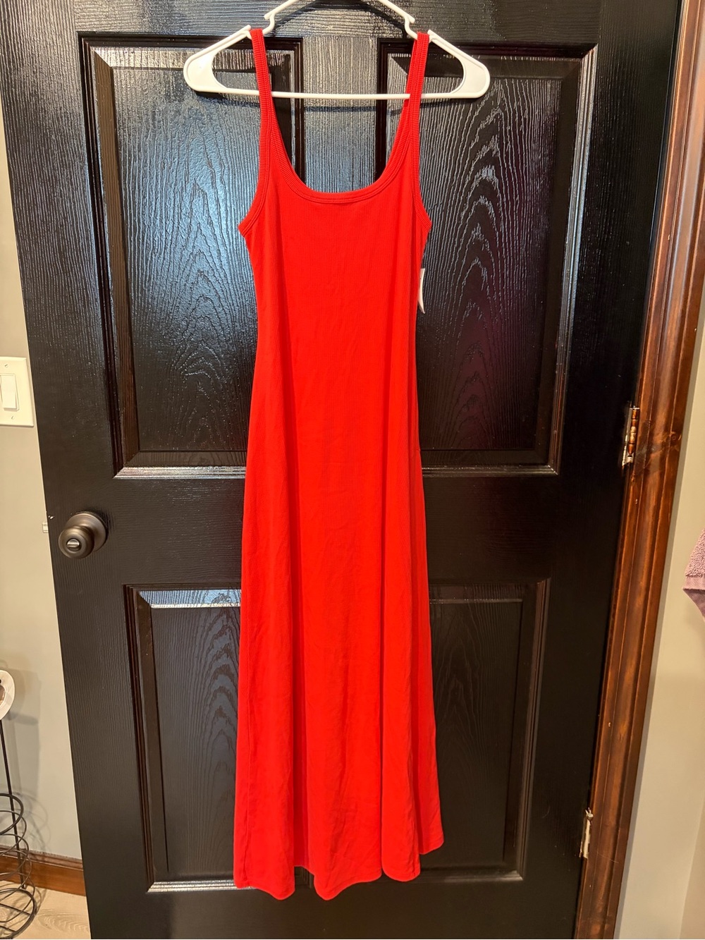 Old Navy Red Sleeveless Scoop Neck Maxi Dress